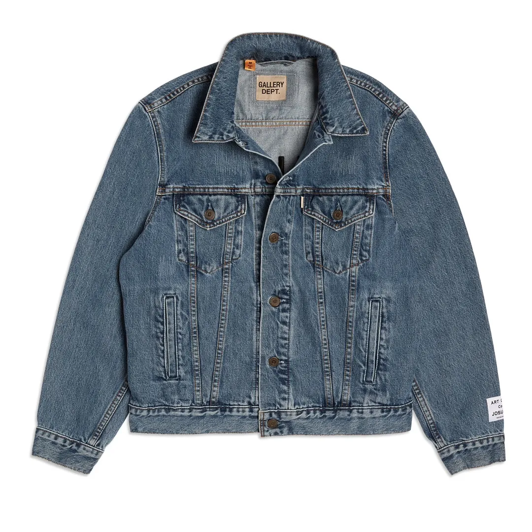 Gallery Dept. 22fw Vintage Andy Denim Jacket New embroidered logo washed distressed denim jacket blue S-XL